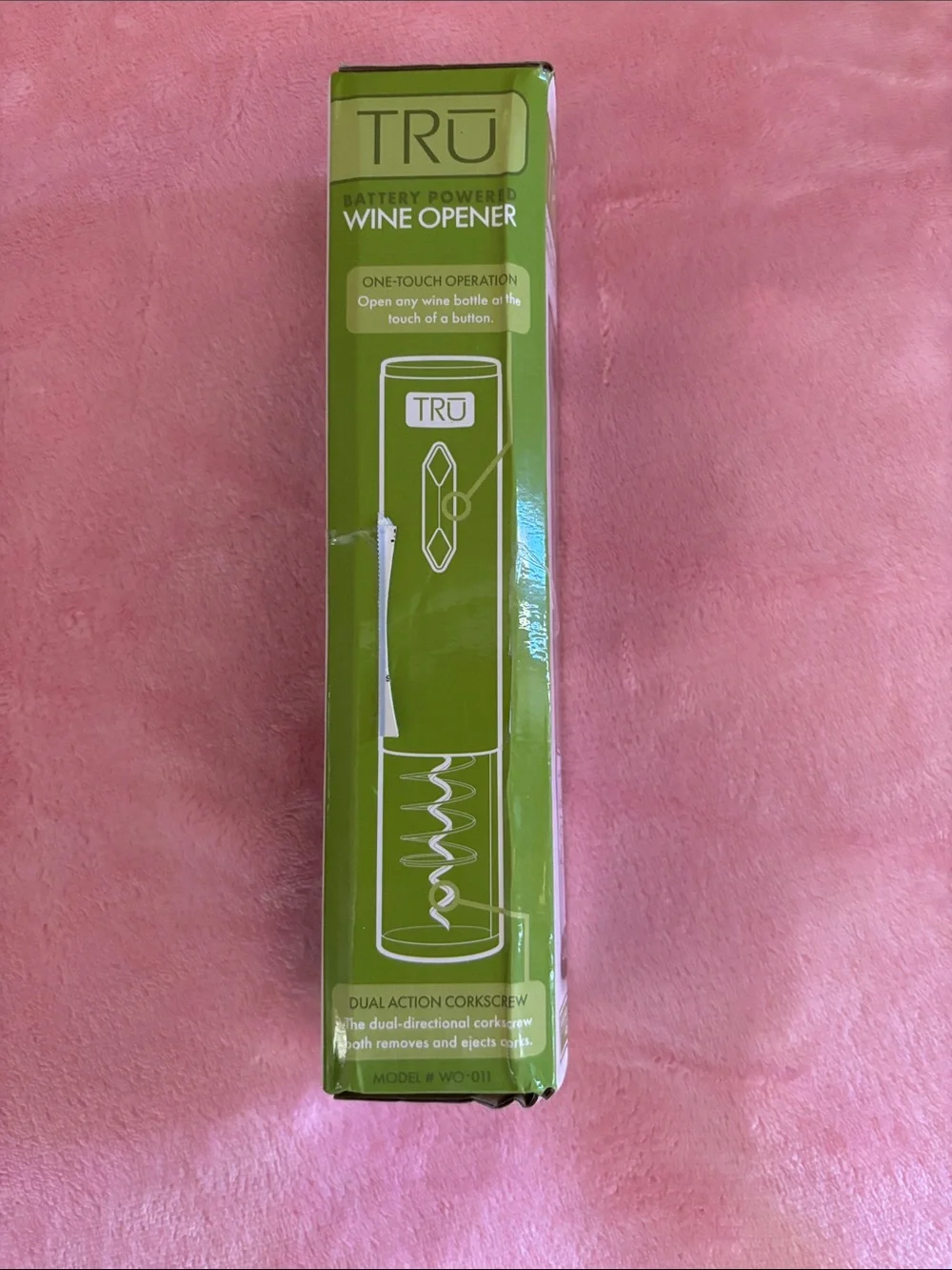 TRU Battery Powered Wine Opener in Silver NWT